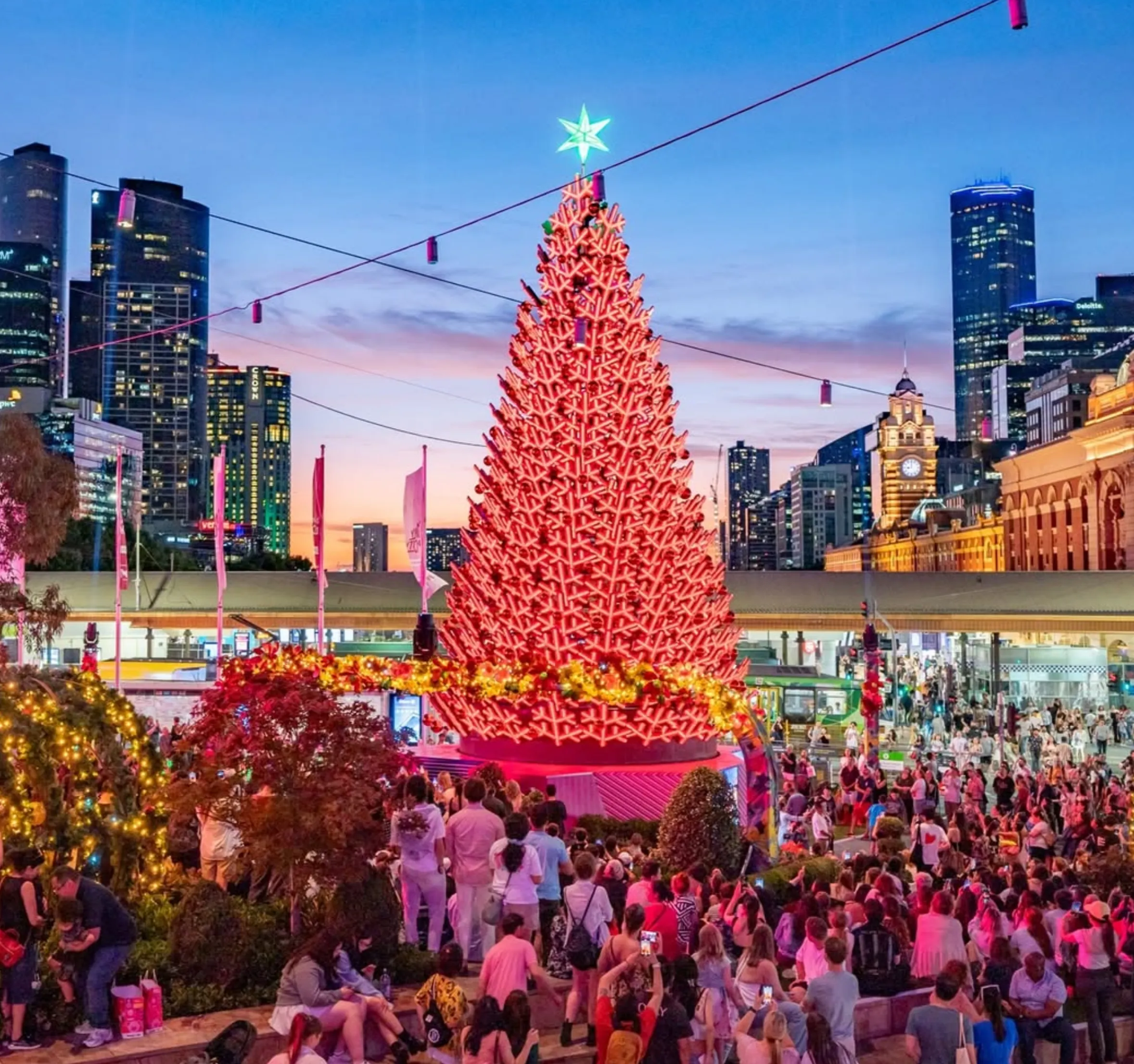 melbourne christmas rain city